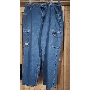 VTG LEVI'S Two Horse BRAND DENIM work Clothing 36 X 30 Measurements Side Pockets